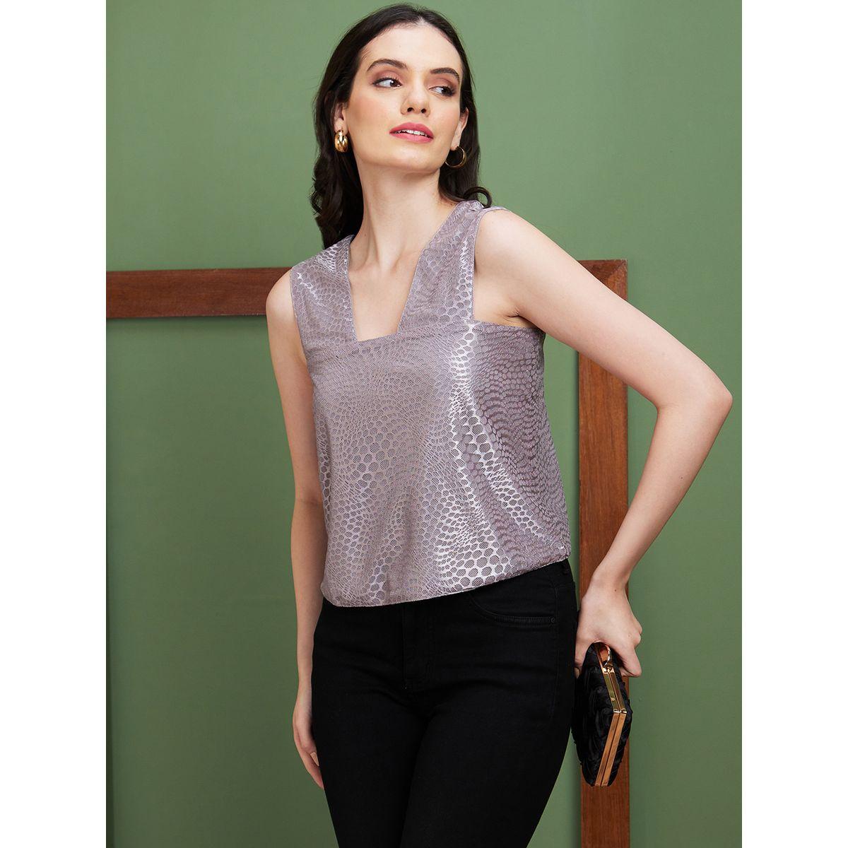 بلوزة بلا أكمام مع ياقة مربعة-women-clothing-shirtsandblouses-blouses-image-1