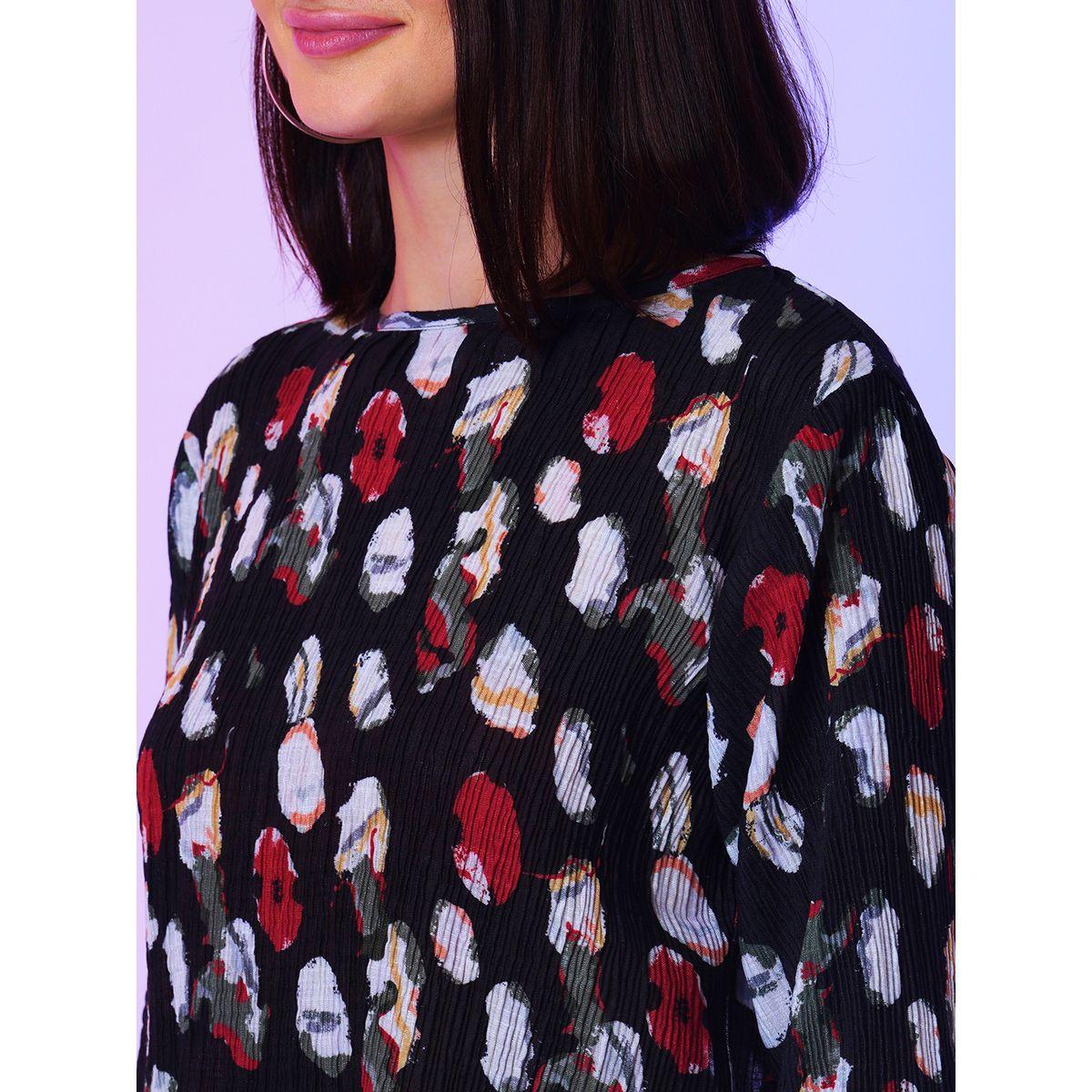 Globus Printed Round Neck Long Sleeves Top-women-clothing-shirtsandblouses-blouses-image-4