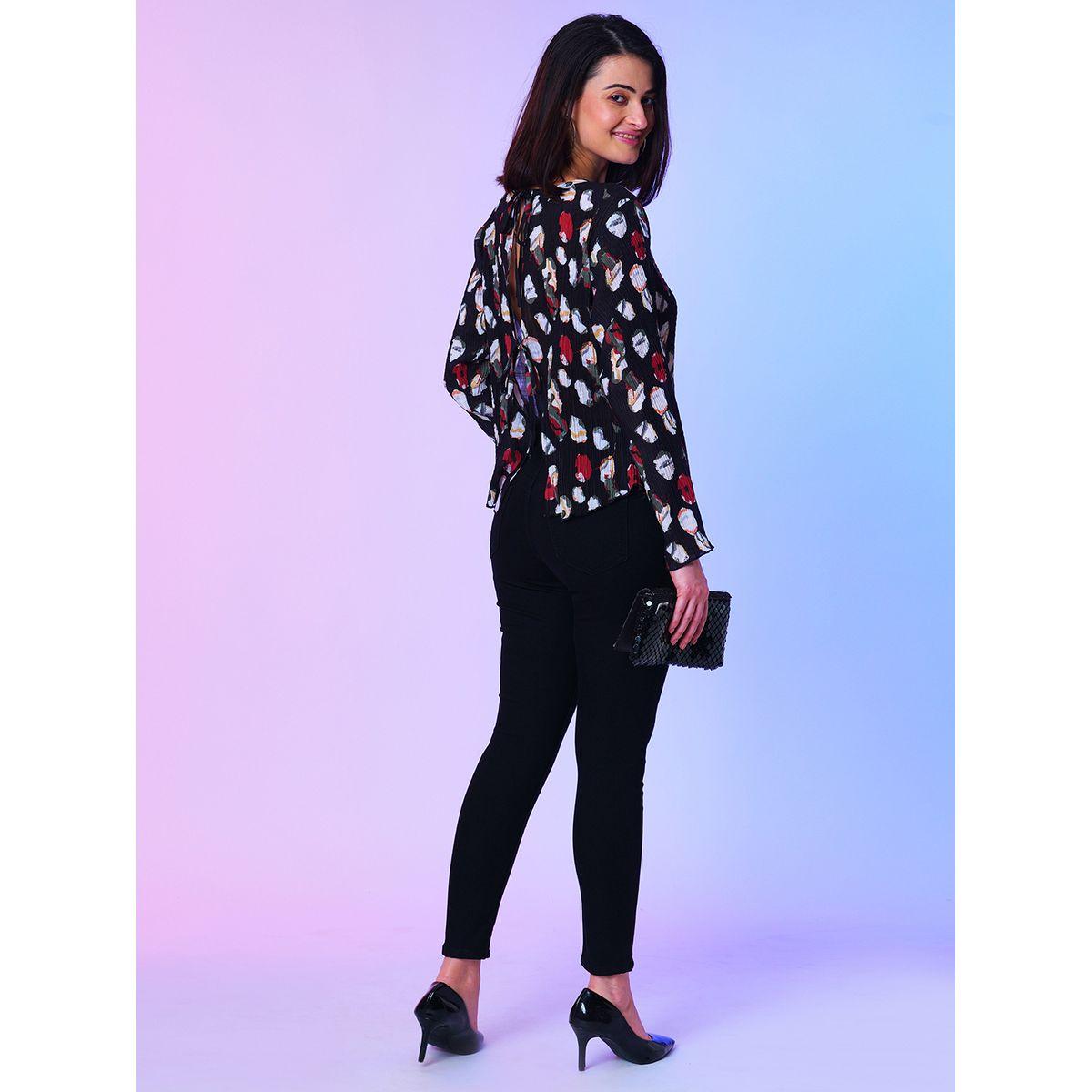 بلوزة بياقة دائرية وأكمام طويلة-women-clothing-shirtsandblouses-blouses-image-5