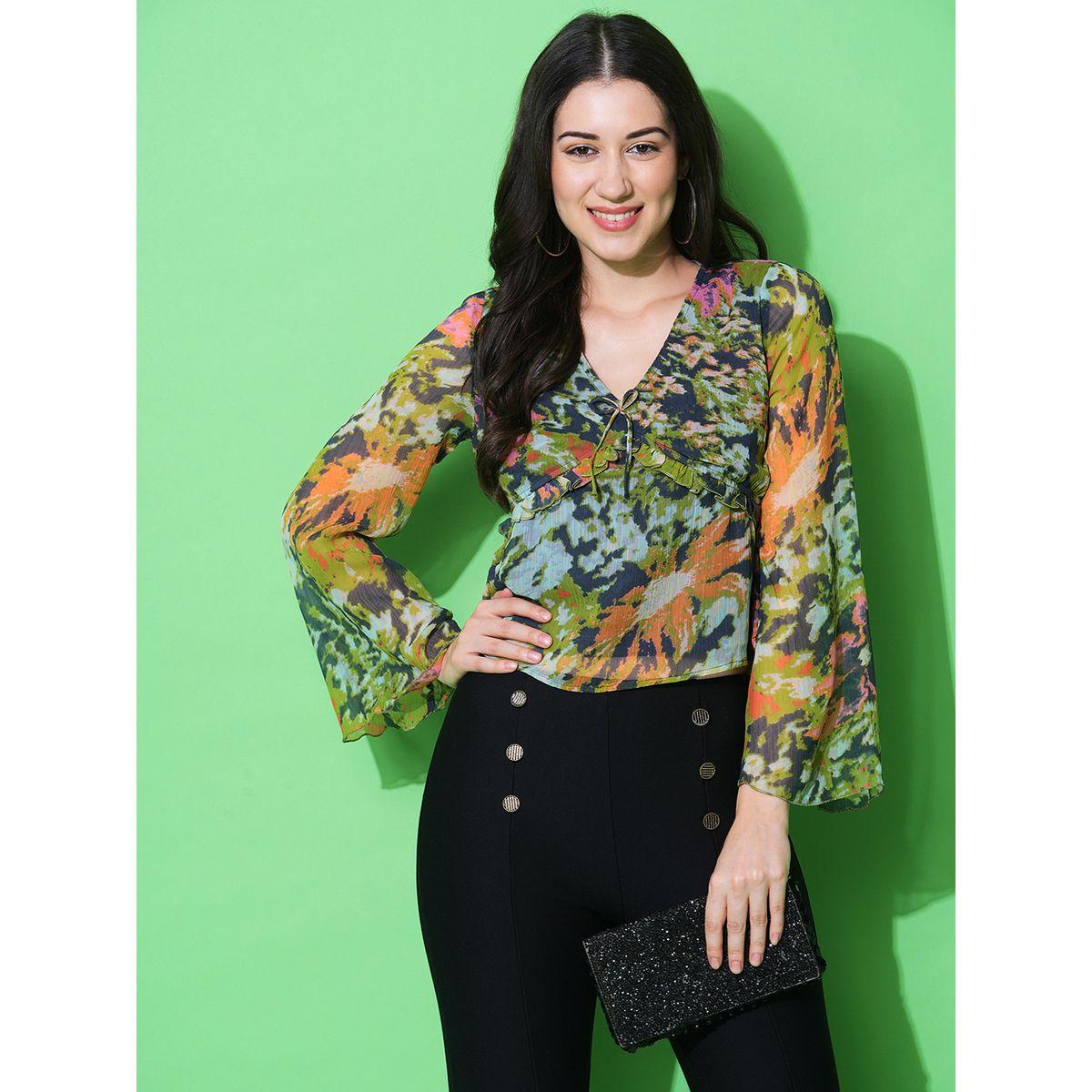 بلوزة بطبعة زهور وأكمام واسعة-women-clothing-shirtsandblouses-blouses-image-1