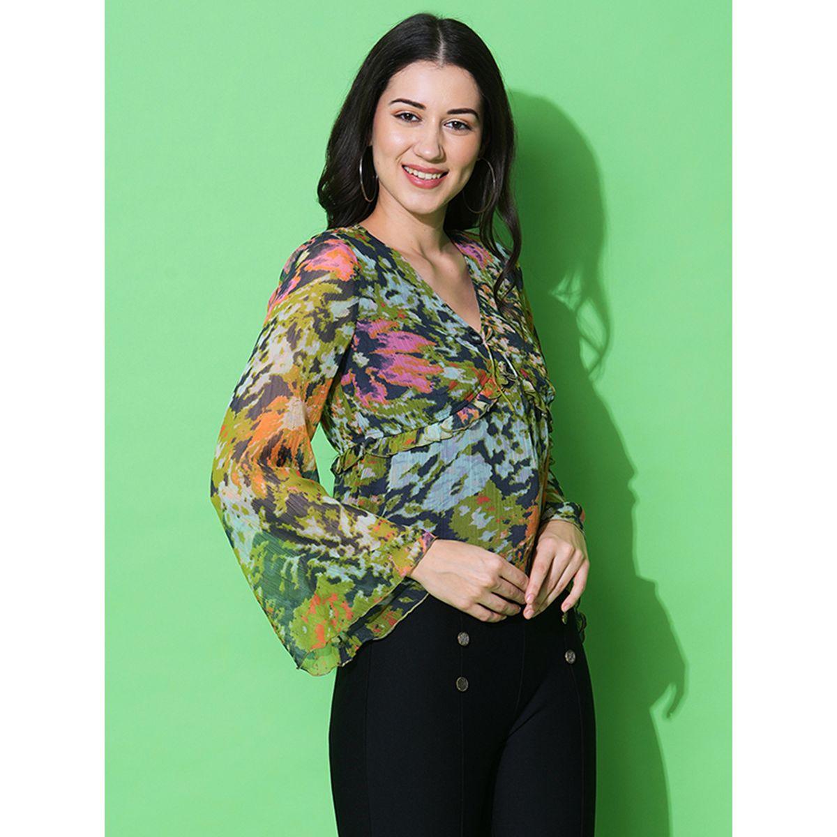 بلوزة بطبعة زهور وأكمام واسعة-women-clothing-shirtsandblouses-blouses-image-2