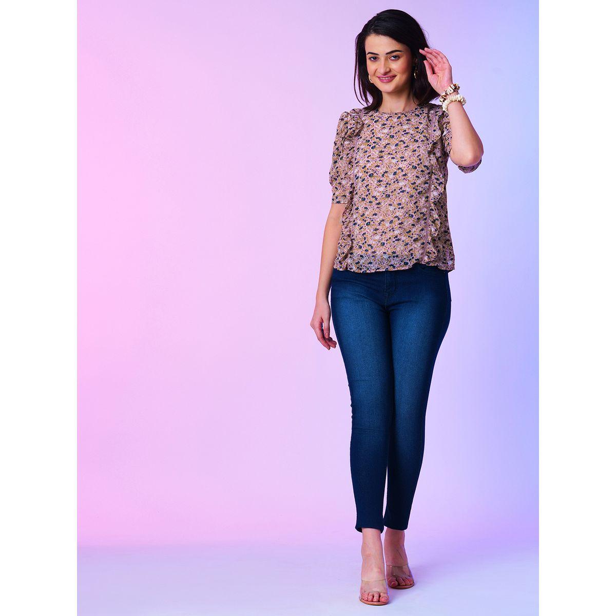 بلوزة بطبعة زهور وتفاصيل كشكش-women-clothing-shirtsandblouses-blouses-image-5