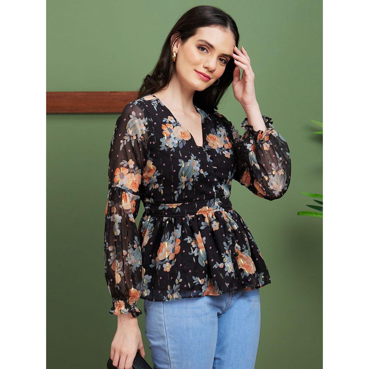 بلوزة بيبلوم بطبعة زهور-women-clothing-shirtsandblouses-blouses-image-1