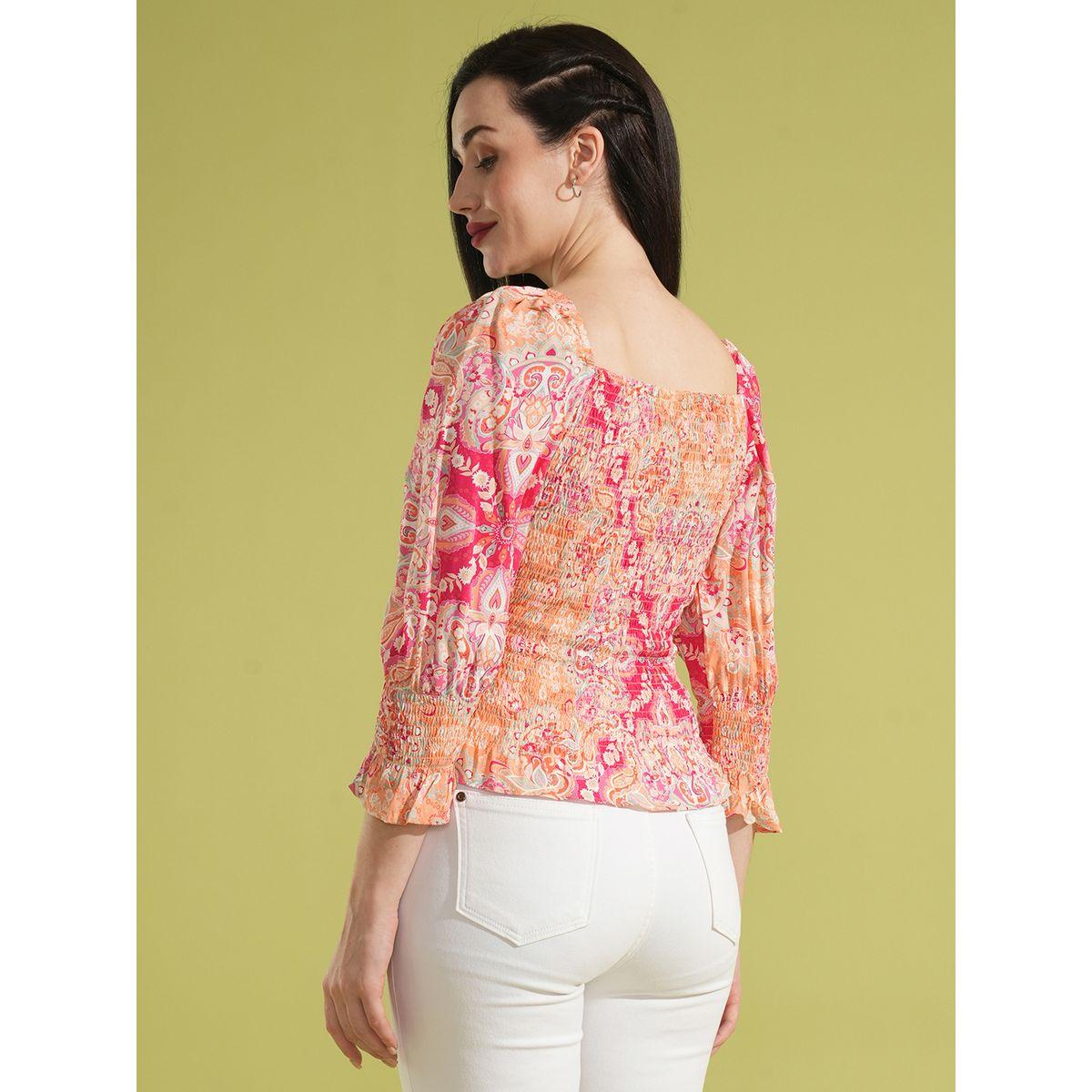 بلوزة بطبعة زهور وياقة بنمط قلب-women-clothing-shirtsandblouses-blouses-image-3