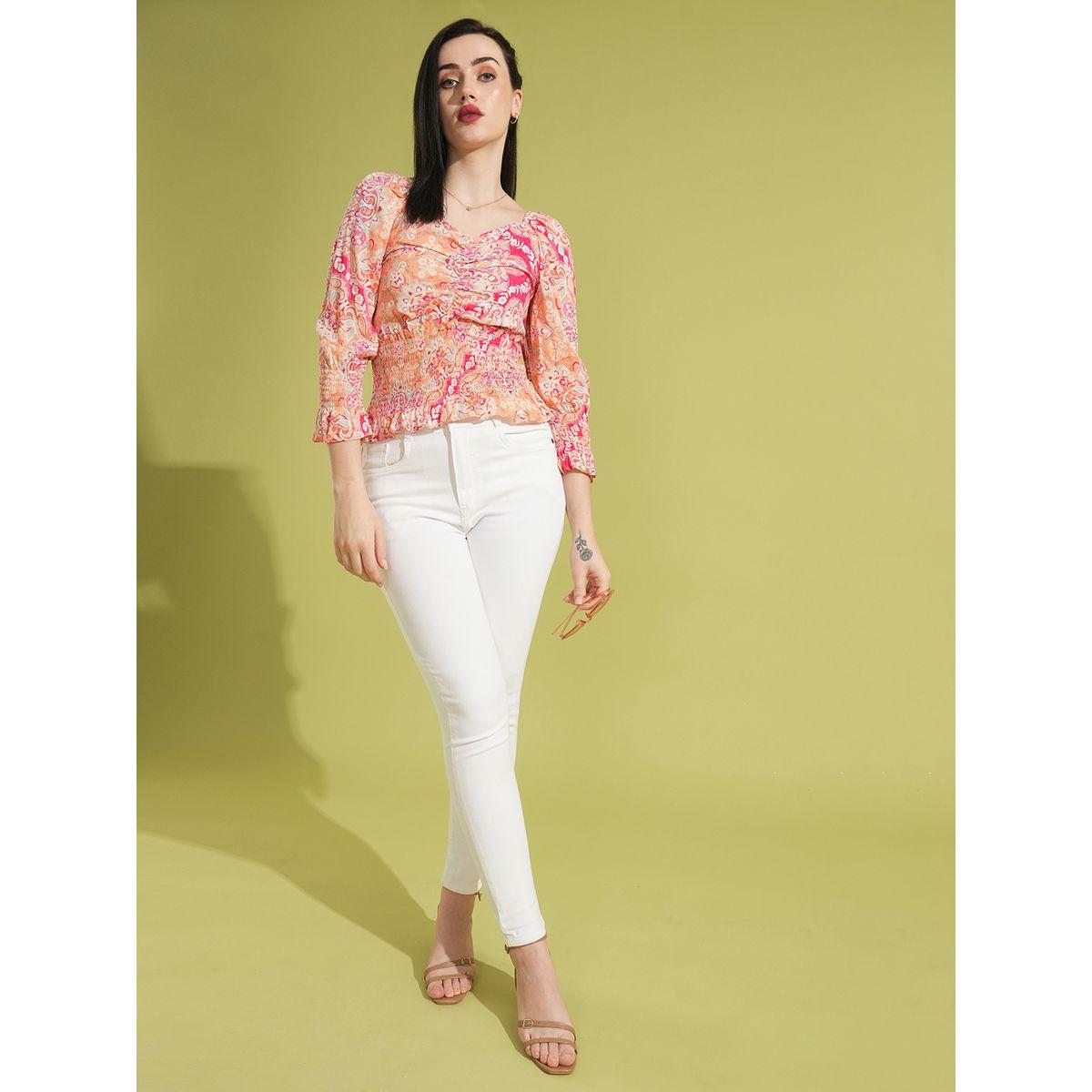 بلوزة بطبعة زهور وياقة بنمط قلب-women-clothing-shirtsandblouses-blouses-image-5