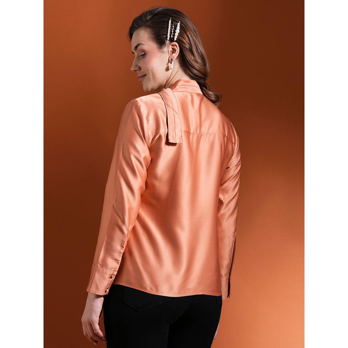 Globus Solid Satin Cowl Neck Top-women-clothing-shirtsandblouses-blouses-image-3