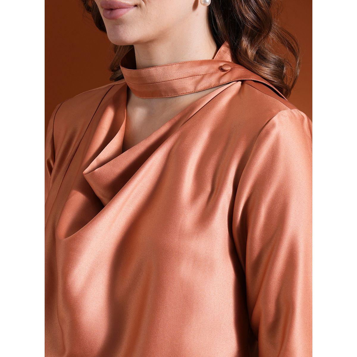 Globus Solid Satin Cowl Neck Top-women-clothing-shirtsandblouses-blouses-image-4
