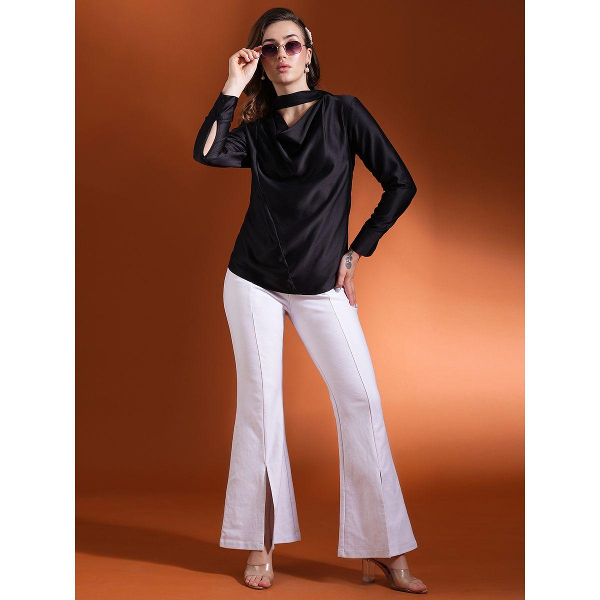 Globus Solid Satin Cowl Neck Top-women-clothing-shirtsandblouses-blouses-image-5