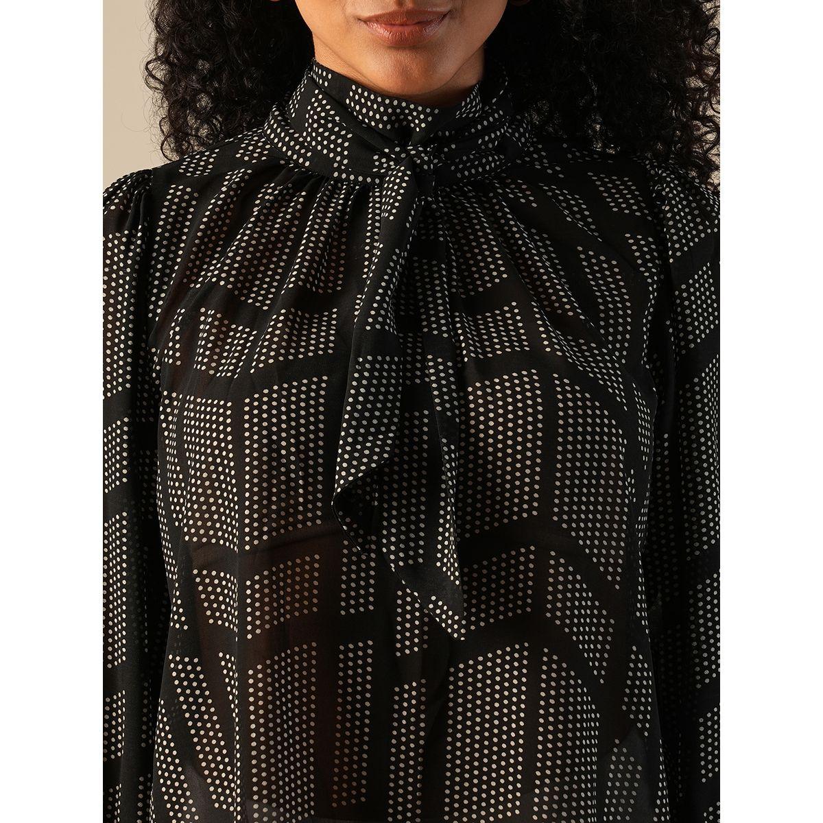 بلوزة بياقة عالية وأكمام بالون-women-clothing-shirtsandblouses-blouses-image-4