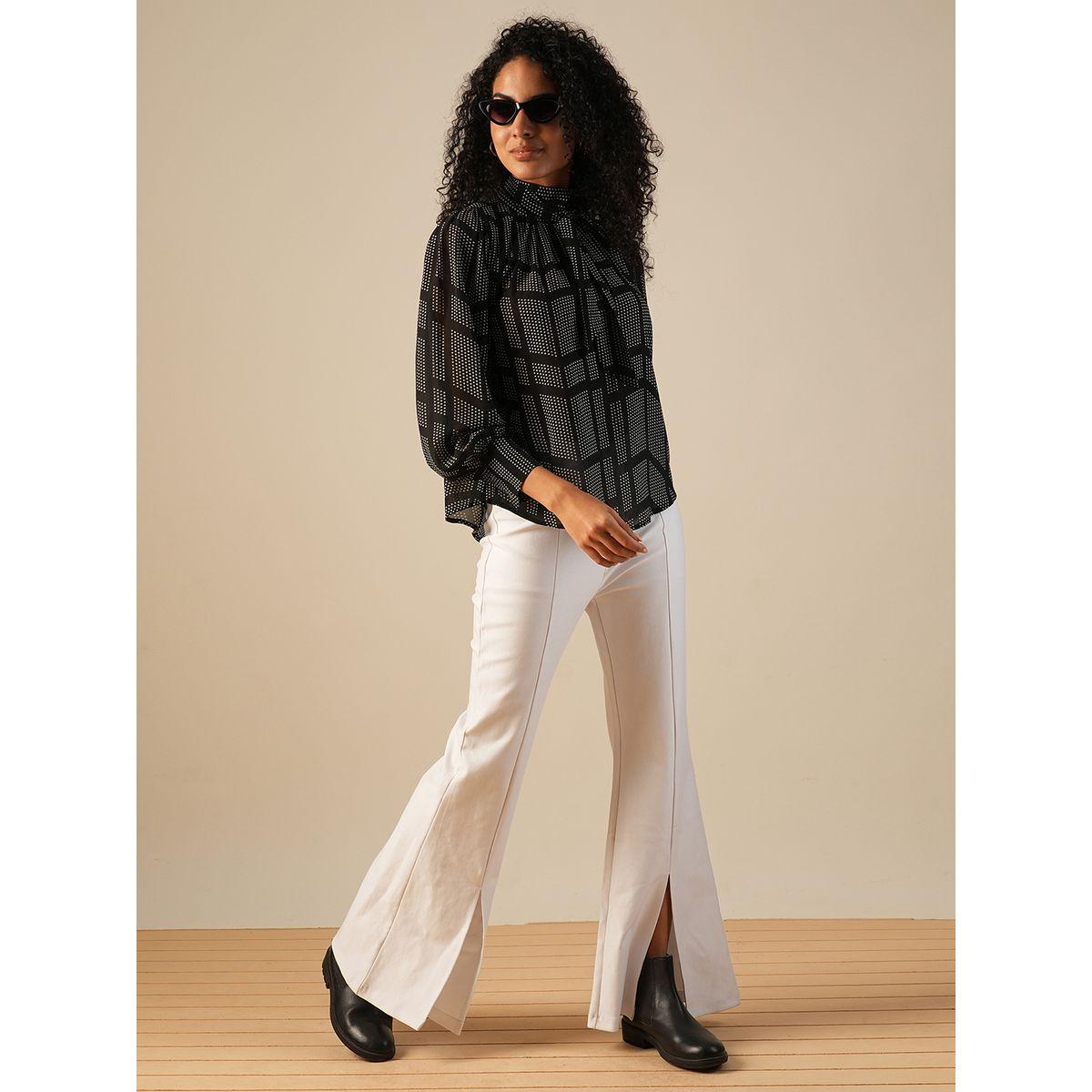 بلوزة بياقة عالية وأكمام بالون-women-clothing-shirtsandblouses-blouses-image-6