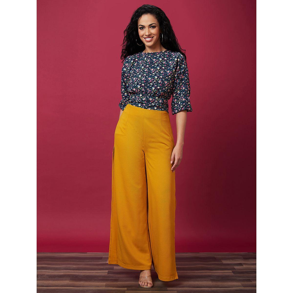 Globus X Styli Floral Print Back Tie Up Detail Crop Top-women-clothing-tshirts-image-7