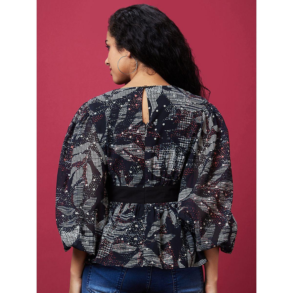 بلوزة بطبعة زهور وأكمام بالون-women-clothing-shirtsandblouses-blouses-image-4