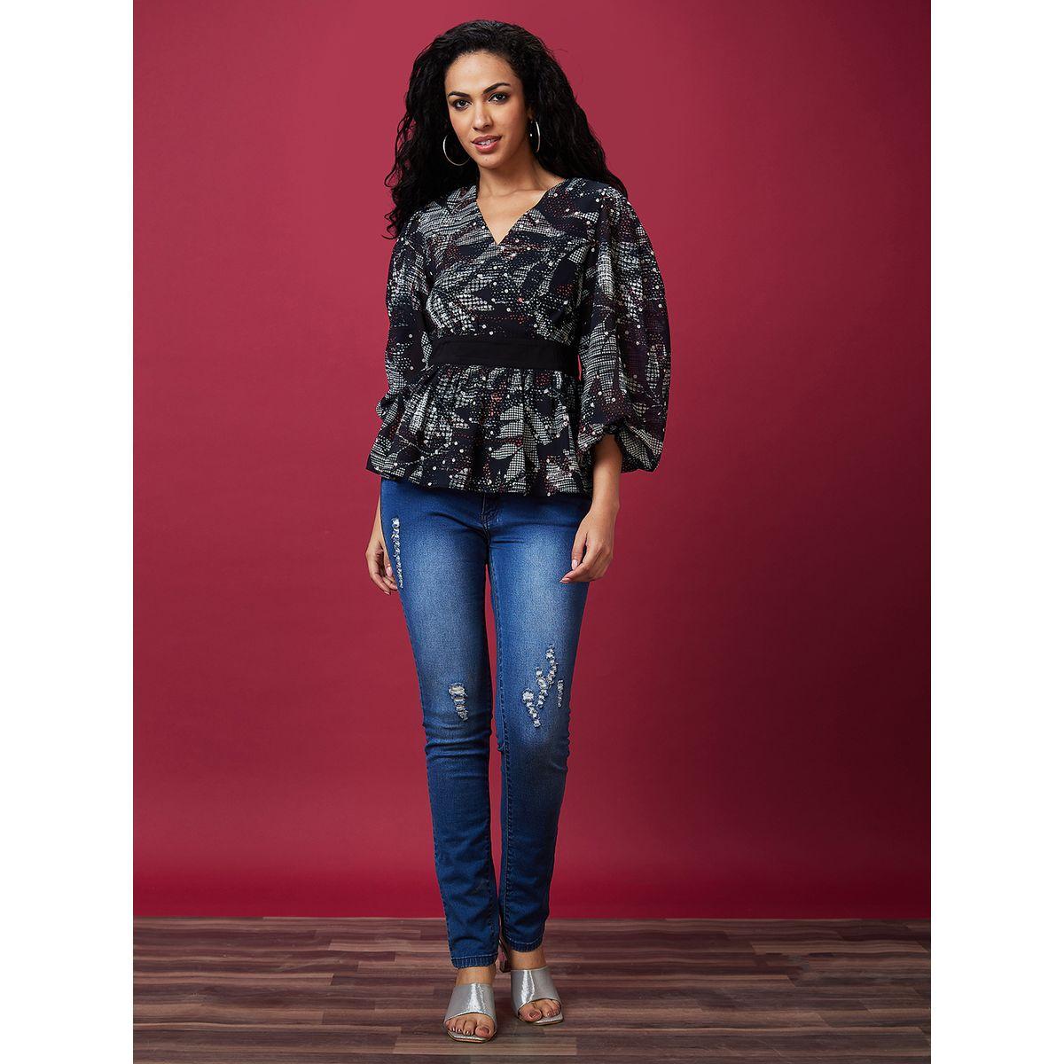 بلوزة بطبعة زهور وأكمام بالون-women-clothing-shirtsandblouses-blouses-image-7