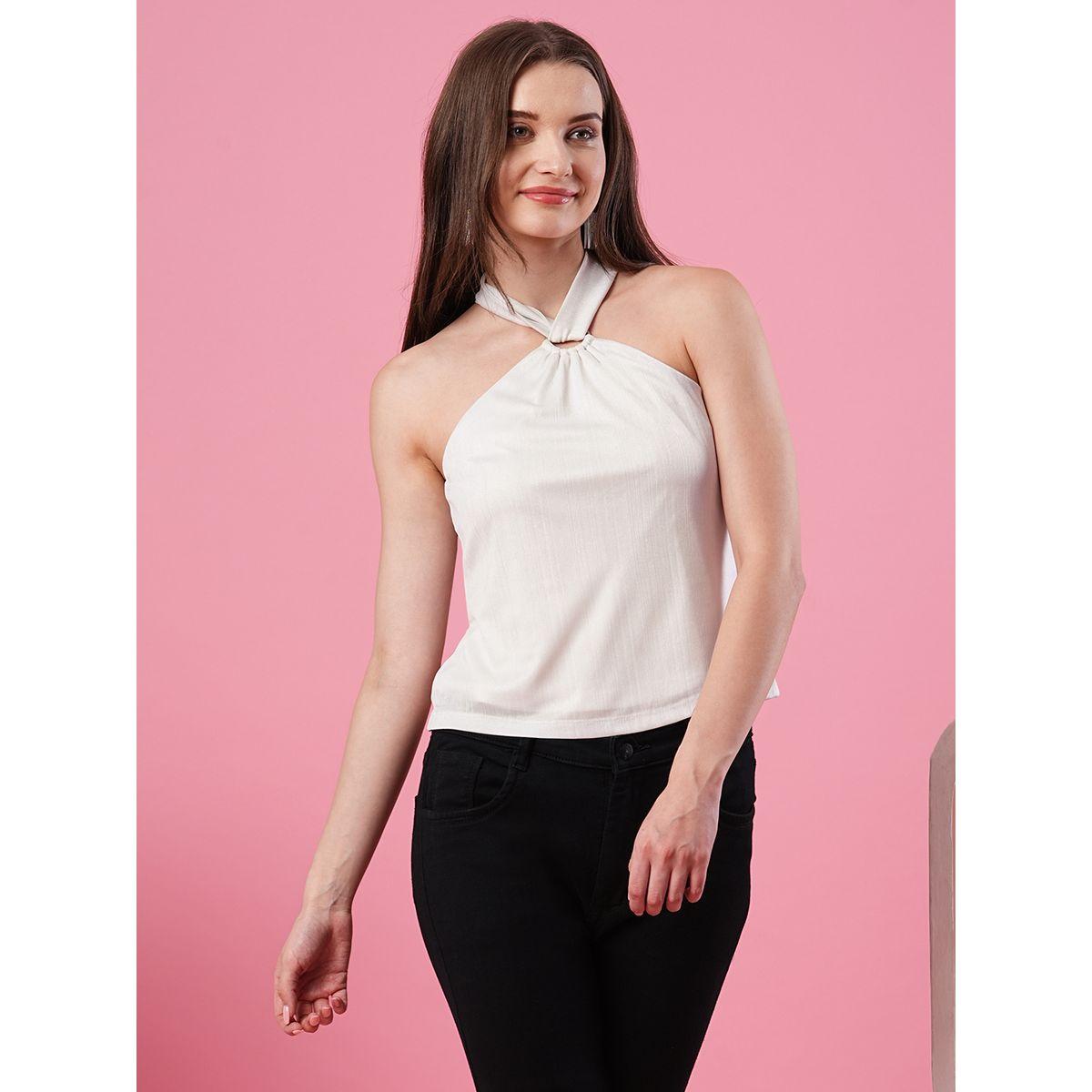 بلوزة مضلعة بياقة هولتر-women-clothing-shirtsandblouses-blouses-image-1