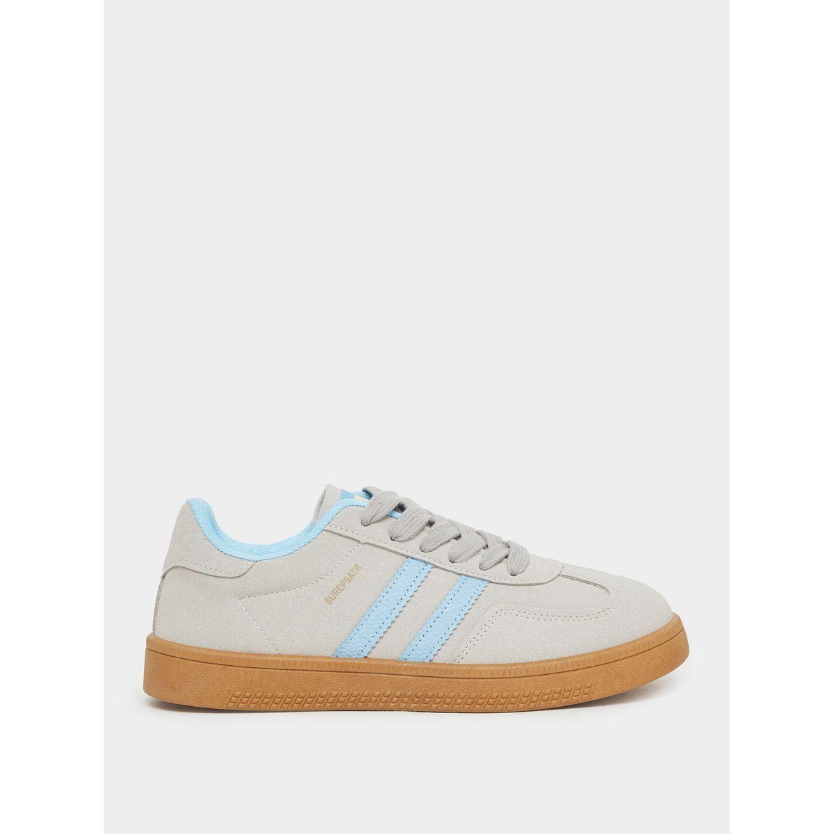 Styli Striped Lace Up Flatform Sneakers-women-shoes-sneakers-image-1