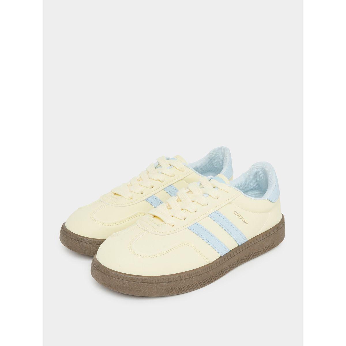 Styli Striped Lace Up Flatform Sneakers-women-shoes-sneakers-image-2