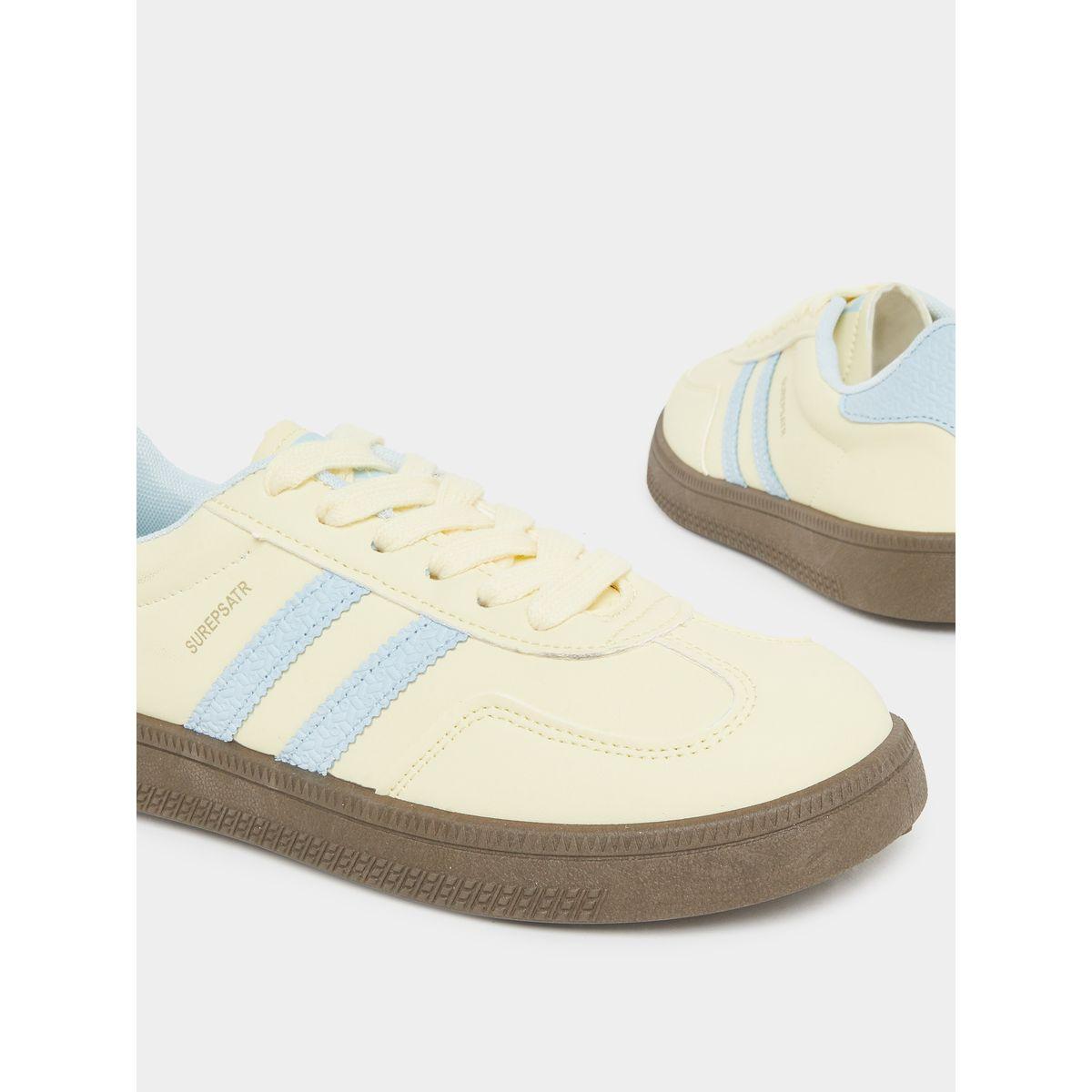 Styli Striped Lace Up Flatform Sneakers-women-shoes-sneakers-image-3