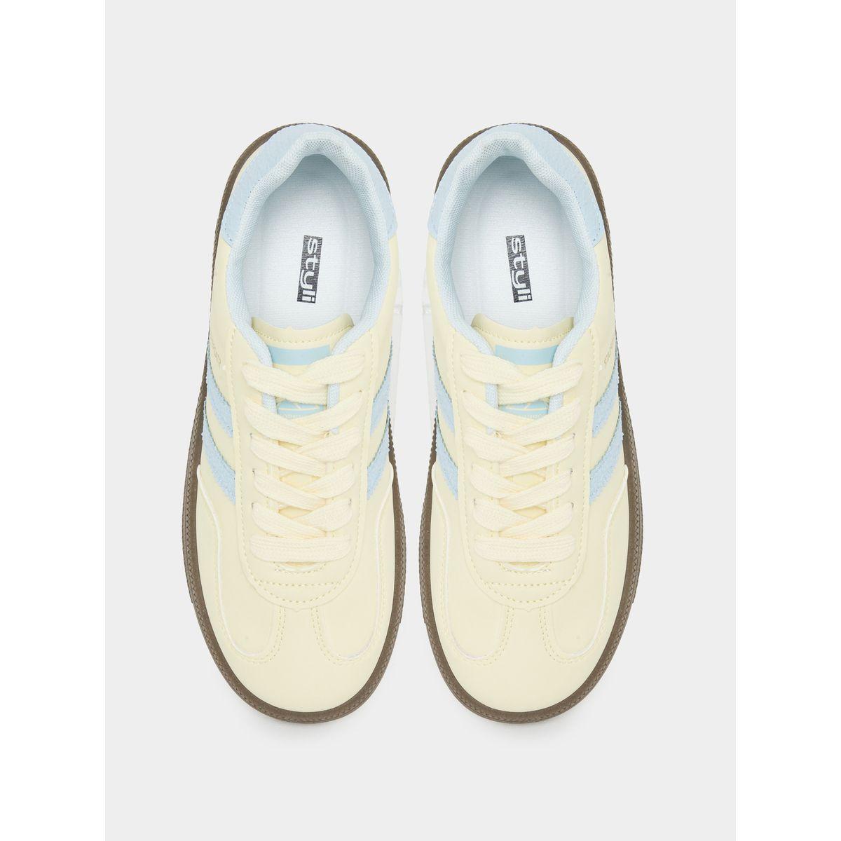 Styli Striped Lace Up Flatform Sneakers-women-shoes-sneakers-image-5