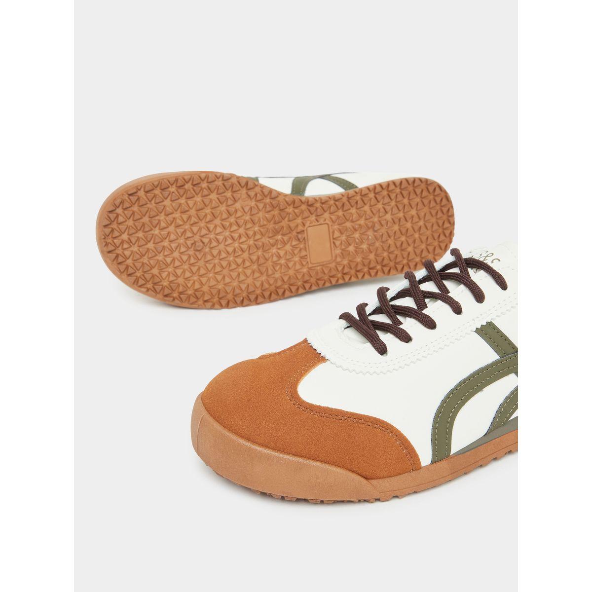 Styli Side Stripes Color Block Lace Up Sneakers-women-shoes-sneakers-image-3