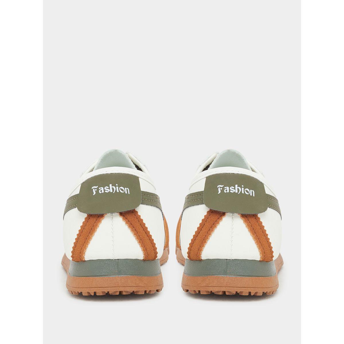 Styli Side Stripes Color Block Lace Up Sneakers-women-shoes-sneakers-image-4
