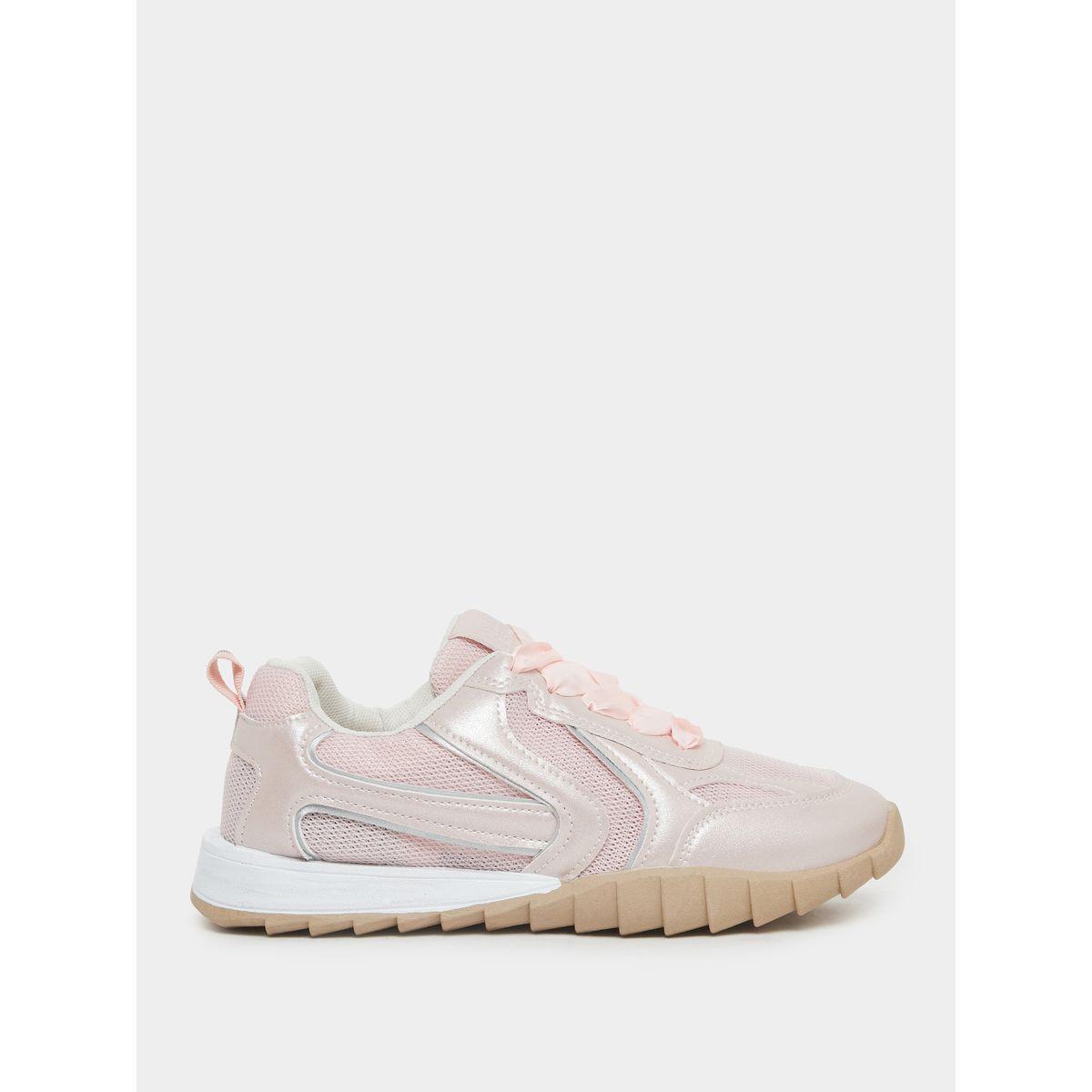 Styli Panelled Lace Up Sneakers-women-shoes-sneakers-image-1