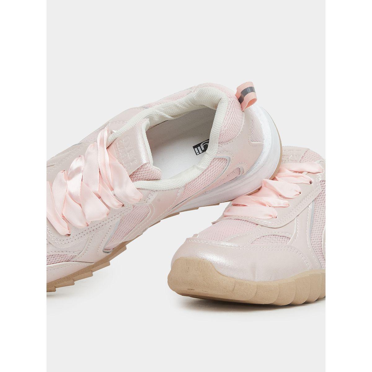 Styli Panelled Lace Up Sneakers-women-shoes-sneakers-image-3