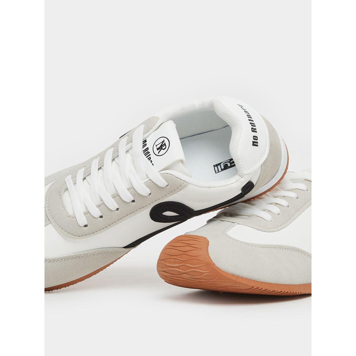 Styli Panelled Lace Up Flatform Sneakers-women-shoes-sneakers-image-3