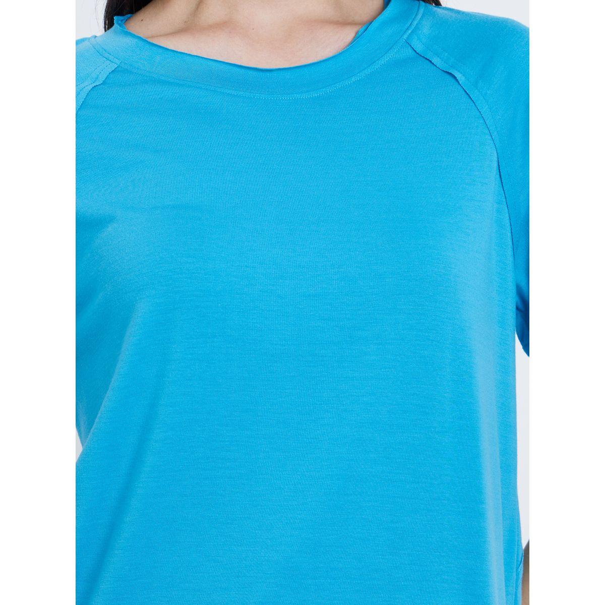 Styli Women Blue Round Neck T-Shirt-women-clothing-tshirts-image-3