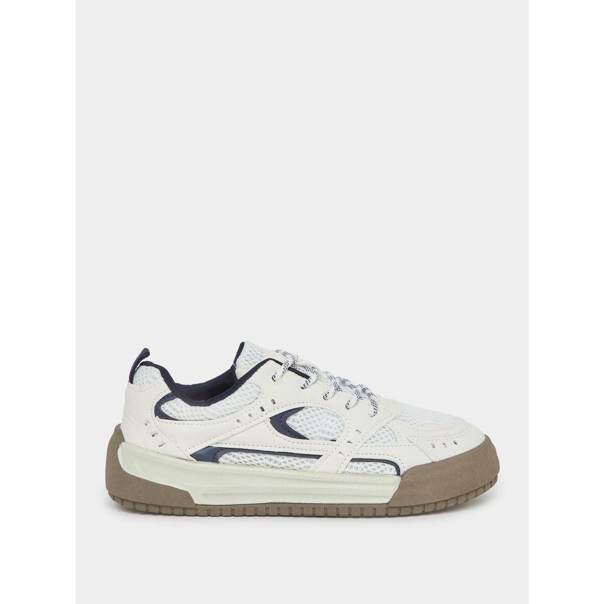 Styli Textured Lace Up Sneakers-women-shoes-sneakers-image-1