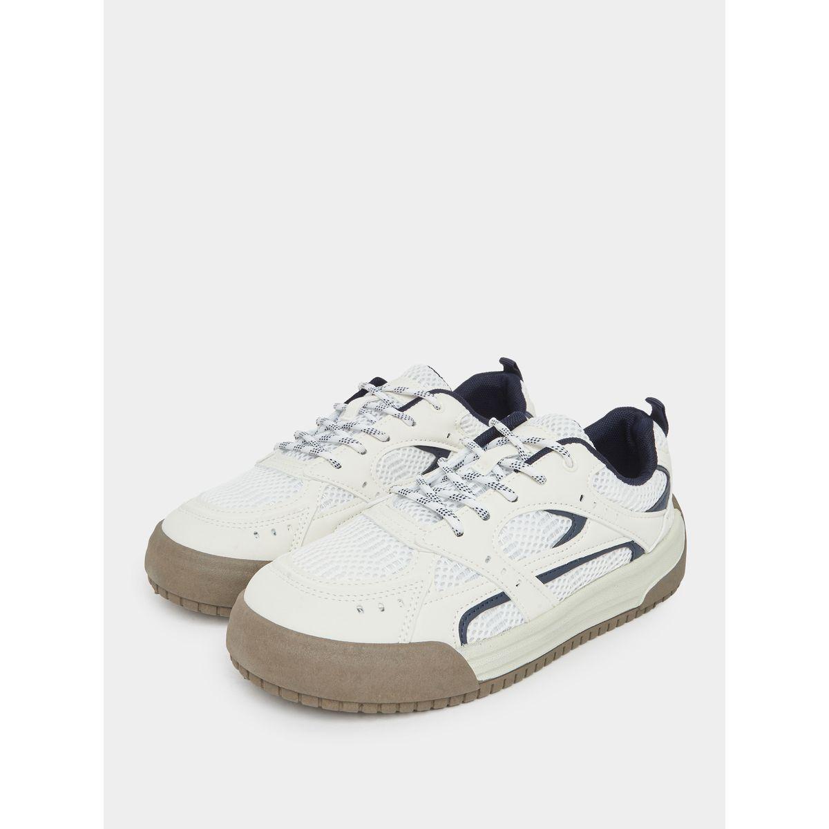 Styli Textured Lace Up Sneakers-women-shoes-sneakers-image-2
