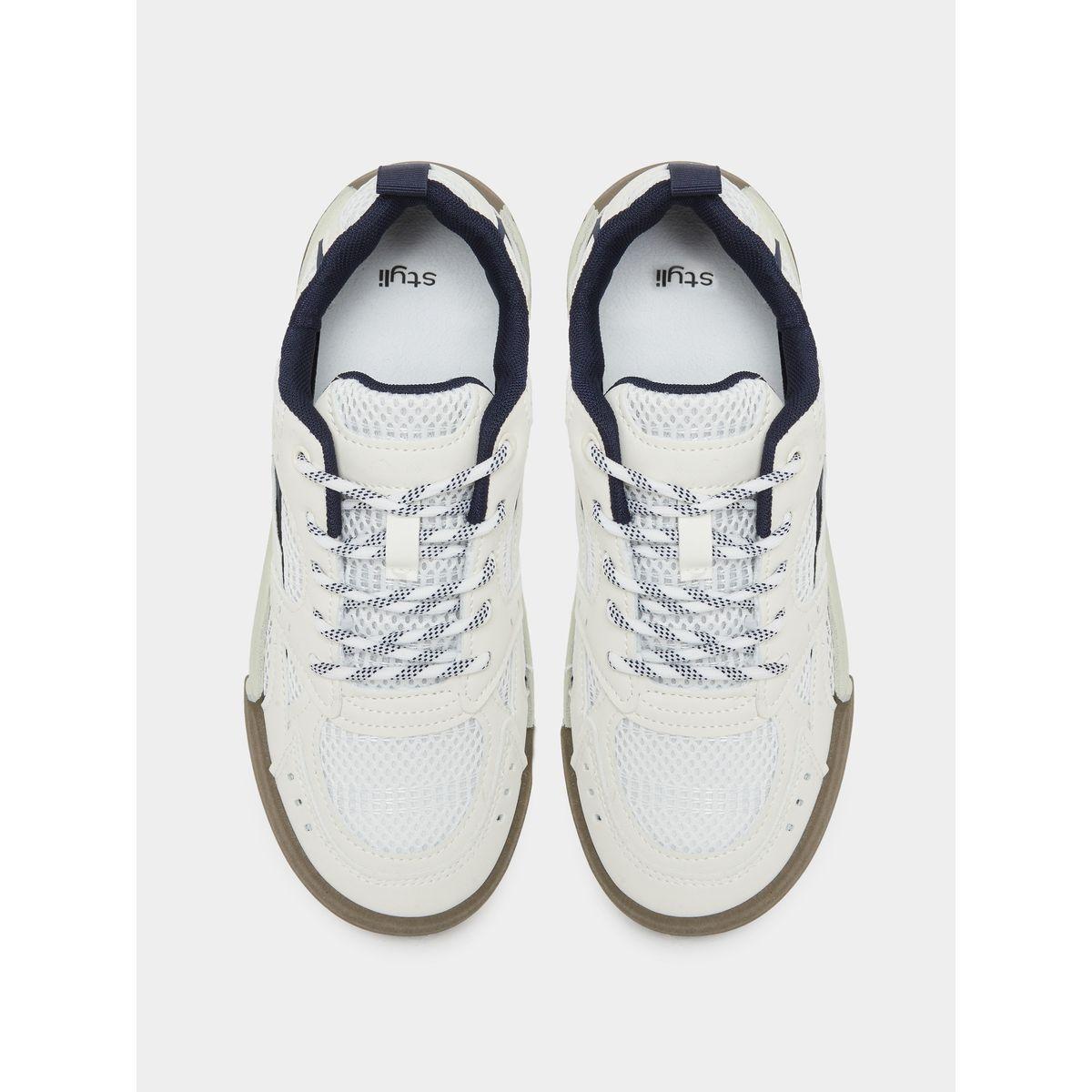 Styli Textured Lace Up Sneakers-women-shoes-sneakers-image-5