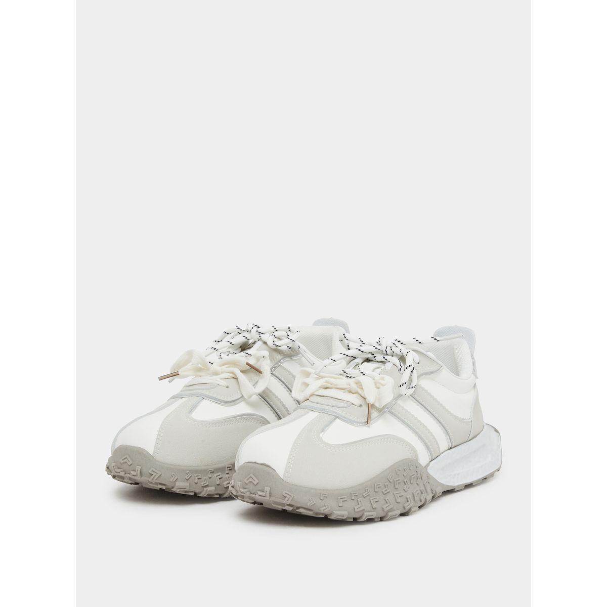 Styli Textured Sole Lace Up Sneakers-women-shoes-sneakers-image-2