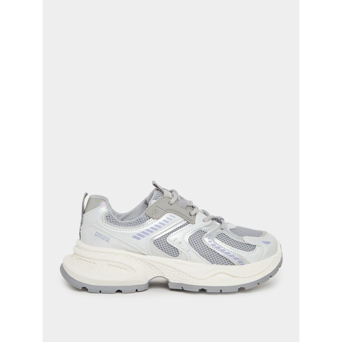 Styli Textured Lace Up Sneakers-women-shoes-sneakers-image-1
