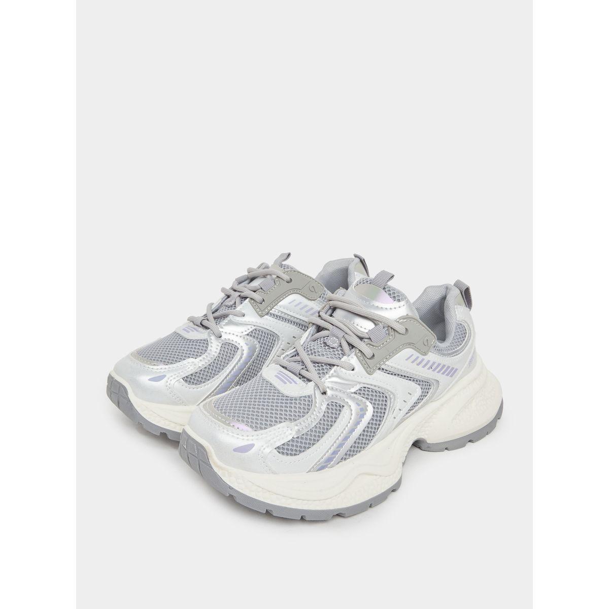 Styli Textured Lace Up Sneakers-women-shoes-sneakers-image-2