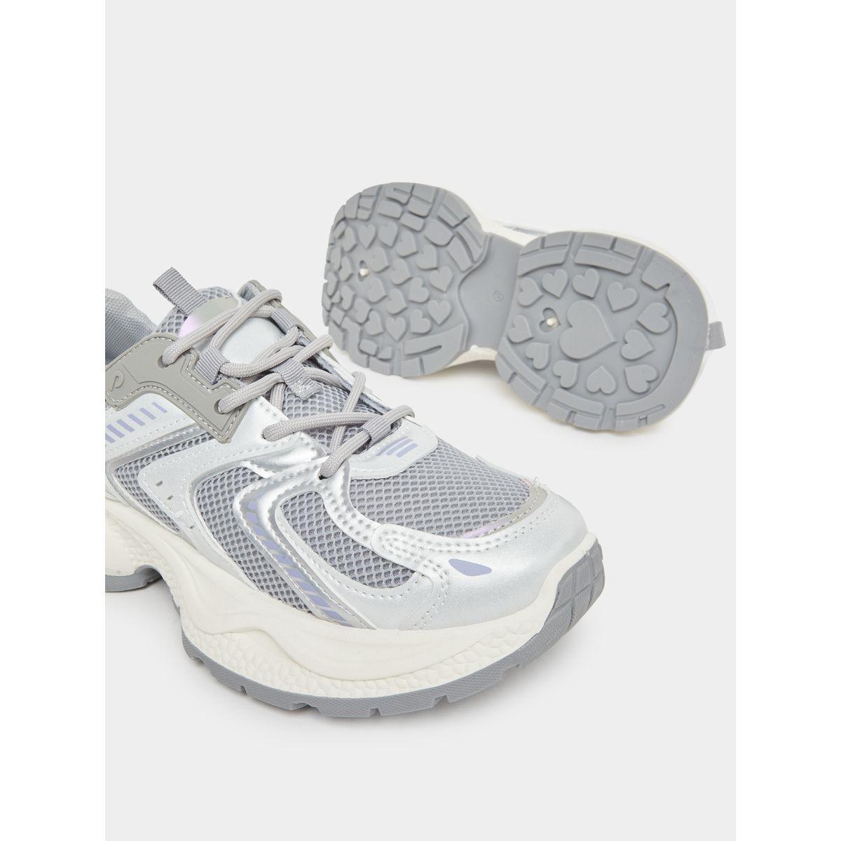 Styli Textured Lace Up Sneakers-women-shoes-sneakers-image-3