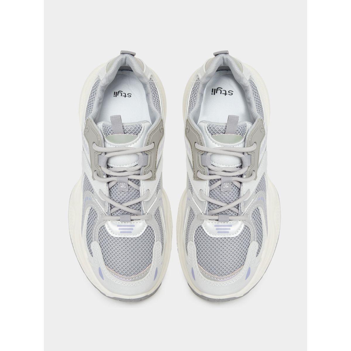 Styli Textured Lace Up Sneakers-women-shoes-sneakers-image-5