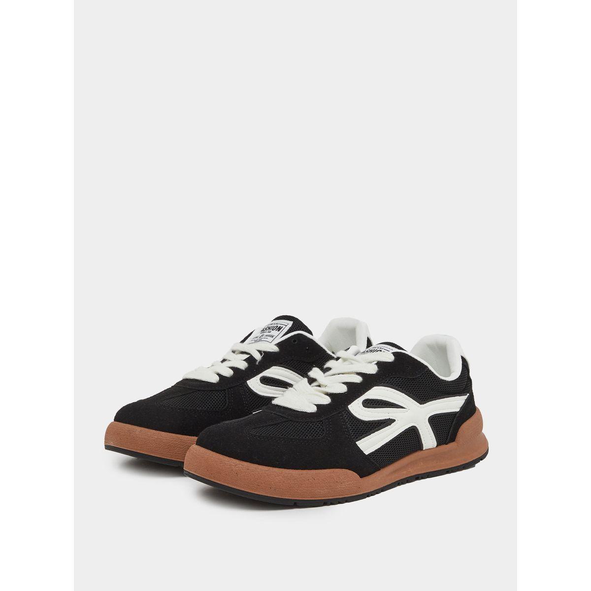 Styli Suede Look Lace Up Sneakers-women-shoes-sneakers-image-2