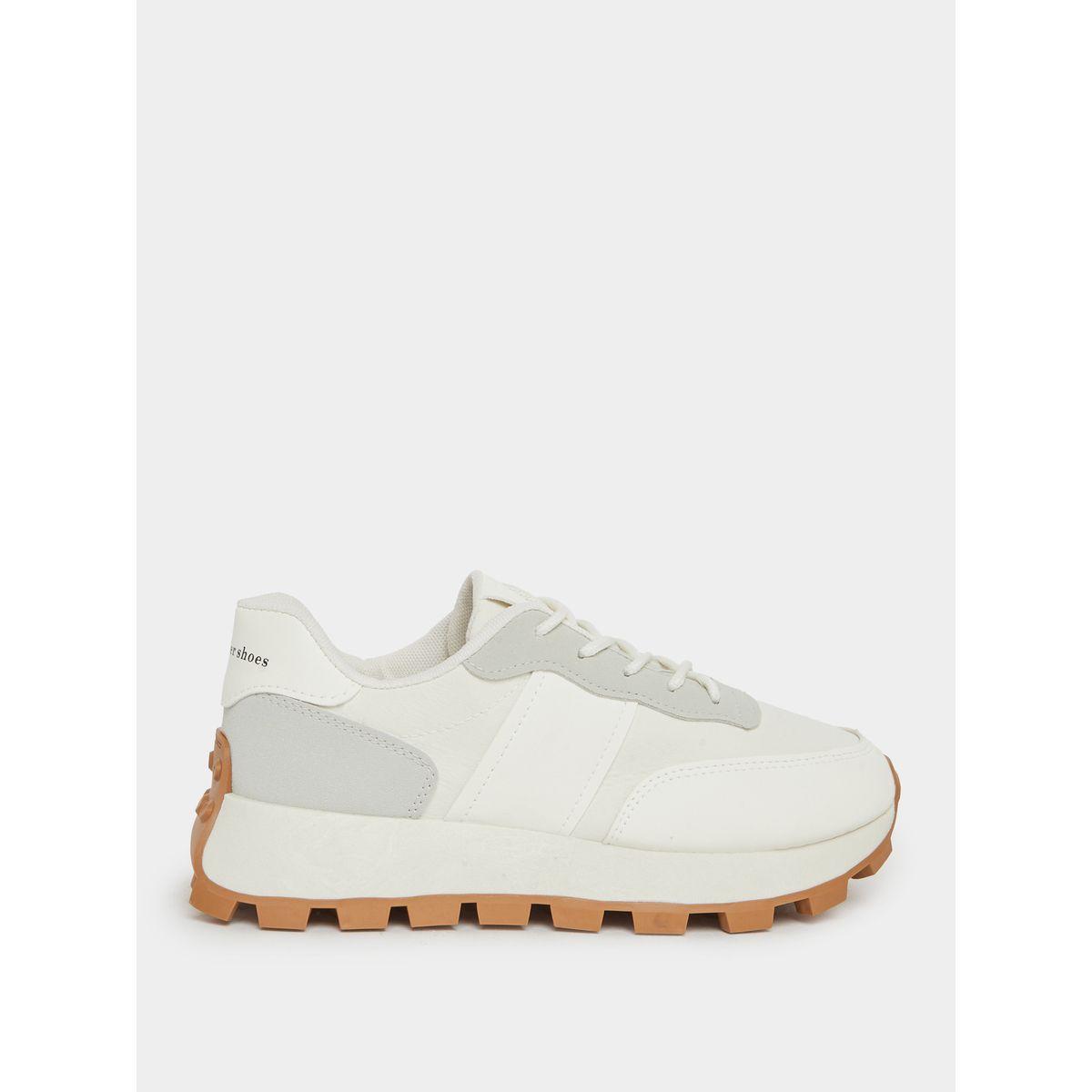Styli Classic Panelled Lace Up Sneakers-women-shoes-sneakers-image-1