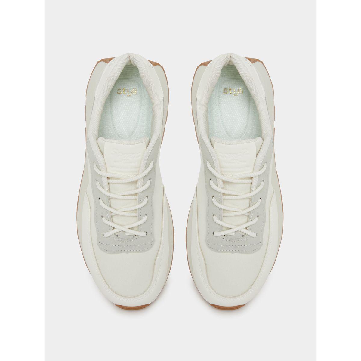 Styli Classic Panelled Lace Up Sneakers-women-shoes-sneakers-image-5