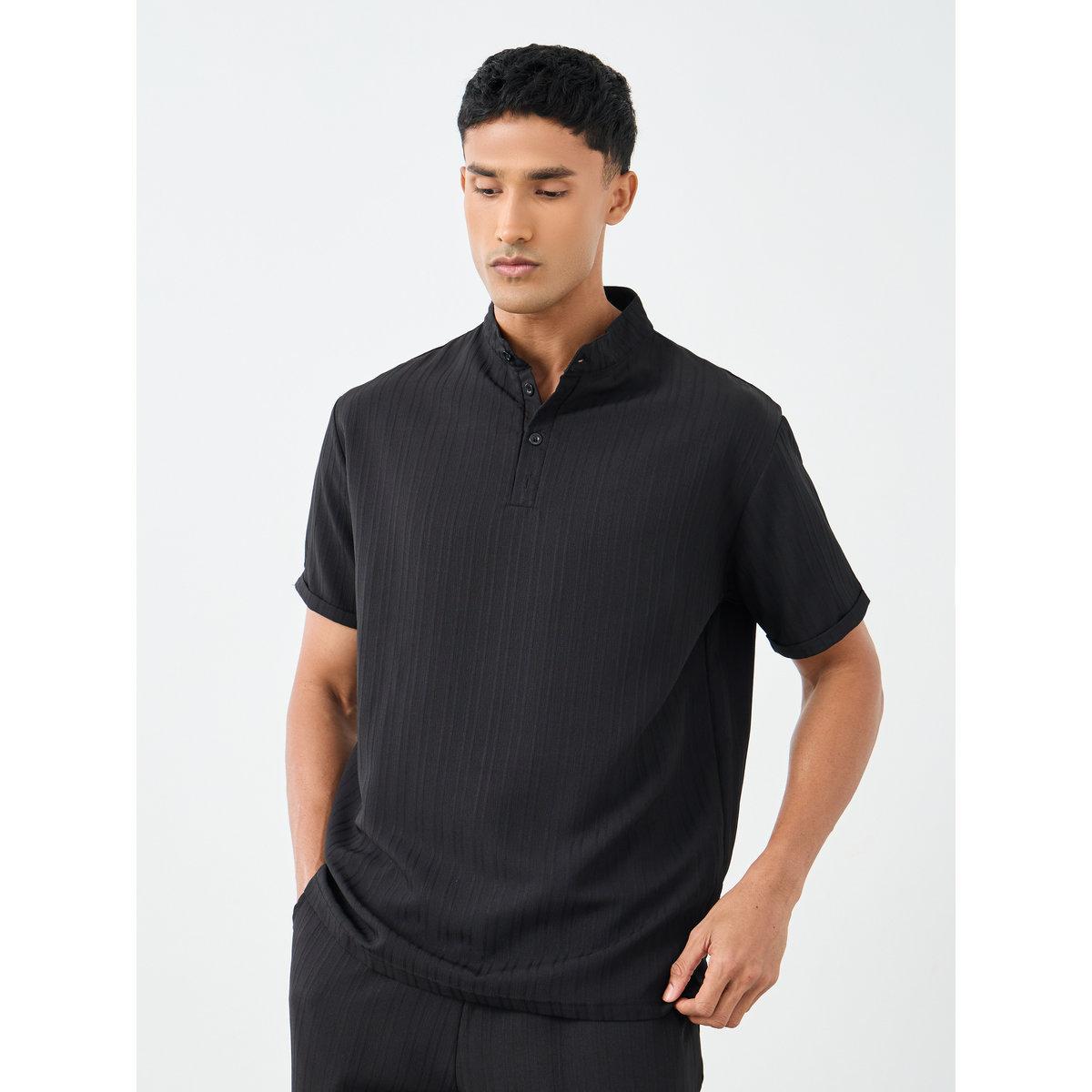 Styli Men Solid Oversized Shirt and Pants Co-Ords-men-clothing-coordsets-image-2