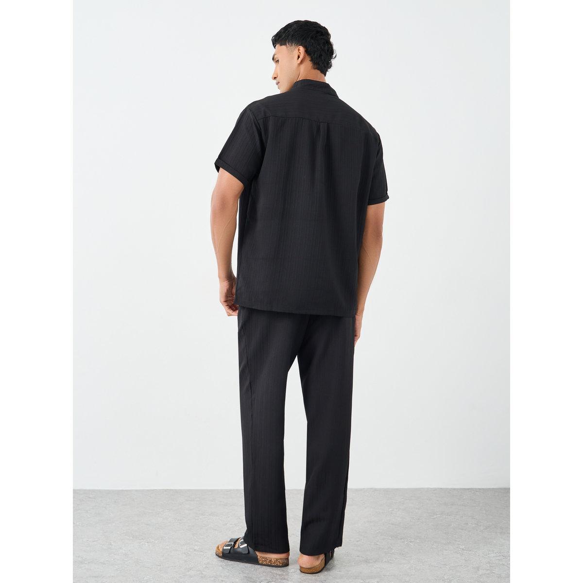 Styli Men Solid Oversized Shirt and Pants Co-Ords-men-clothing-coordsets-image-4