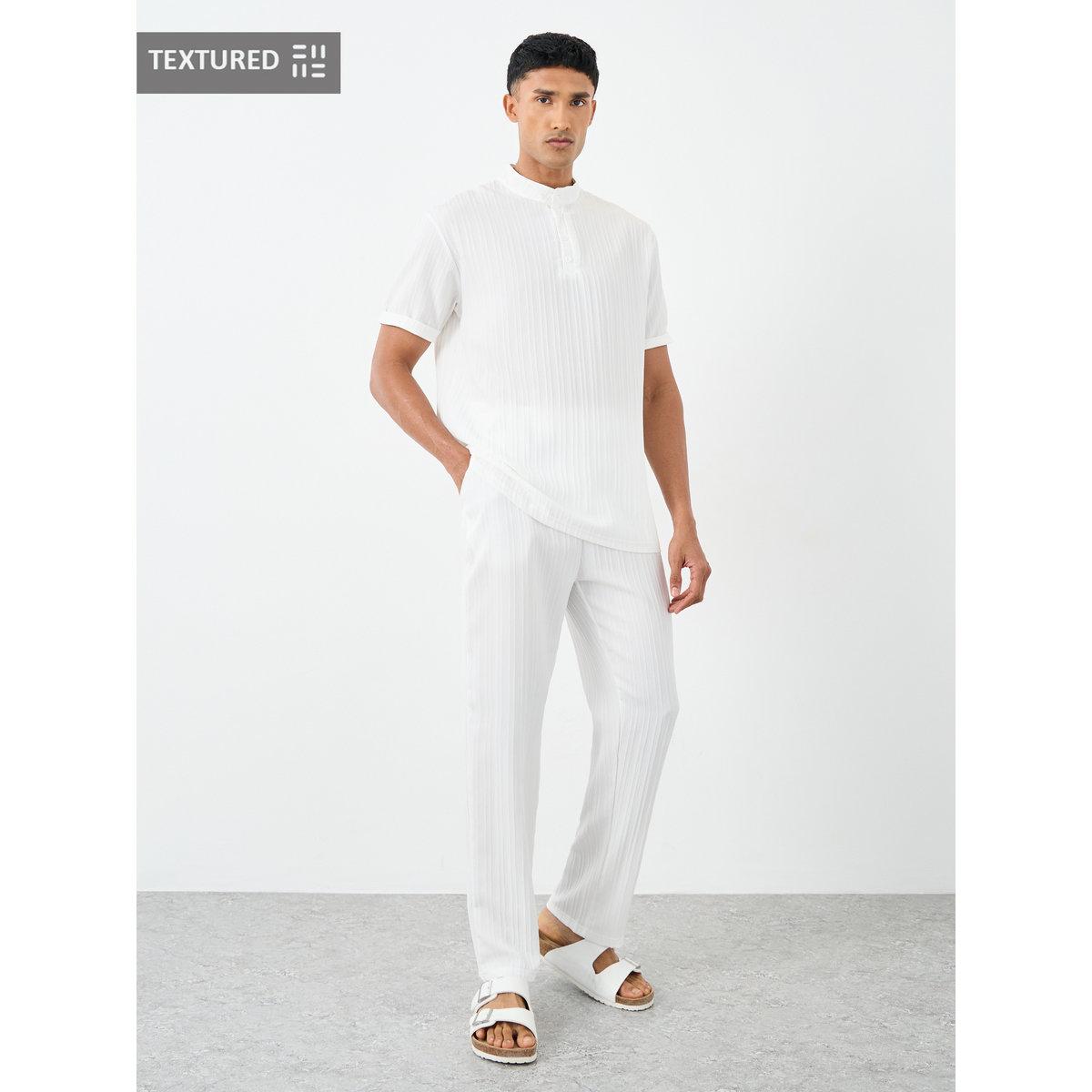 Styli Men Solid Oversized Shirt and Pants Co-Ords-men-clothing-coordsets-image-1