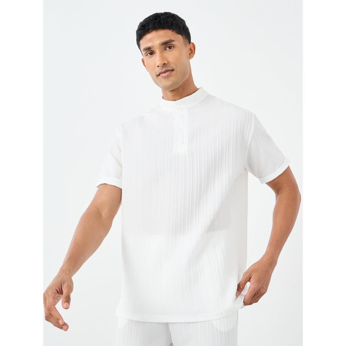 Styli Men Solid Oversized Shirt and Pants Co-Ords-men-clothing-coordsets-image-2