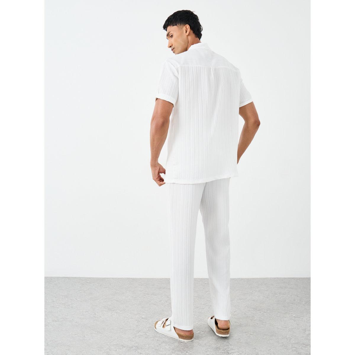 Styli Men Solid Oversized Shirt and Pants Co-Ords-men-clothing-coordsets-image-4