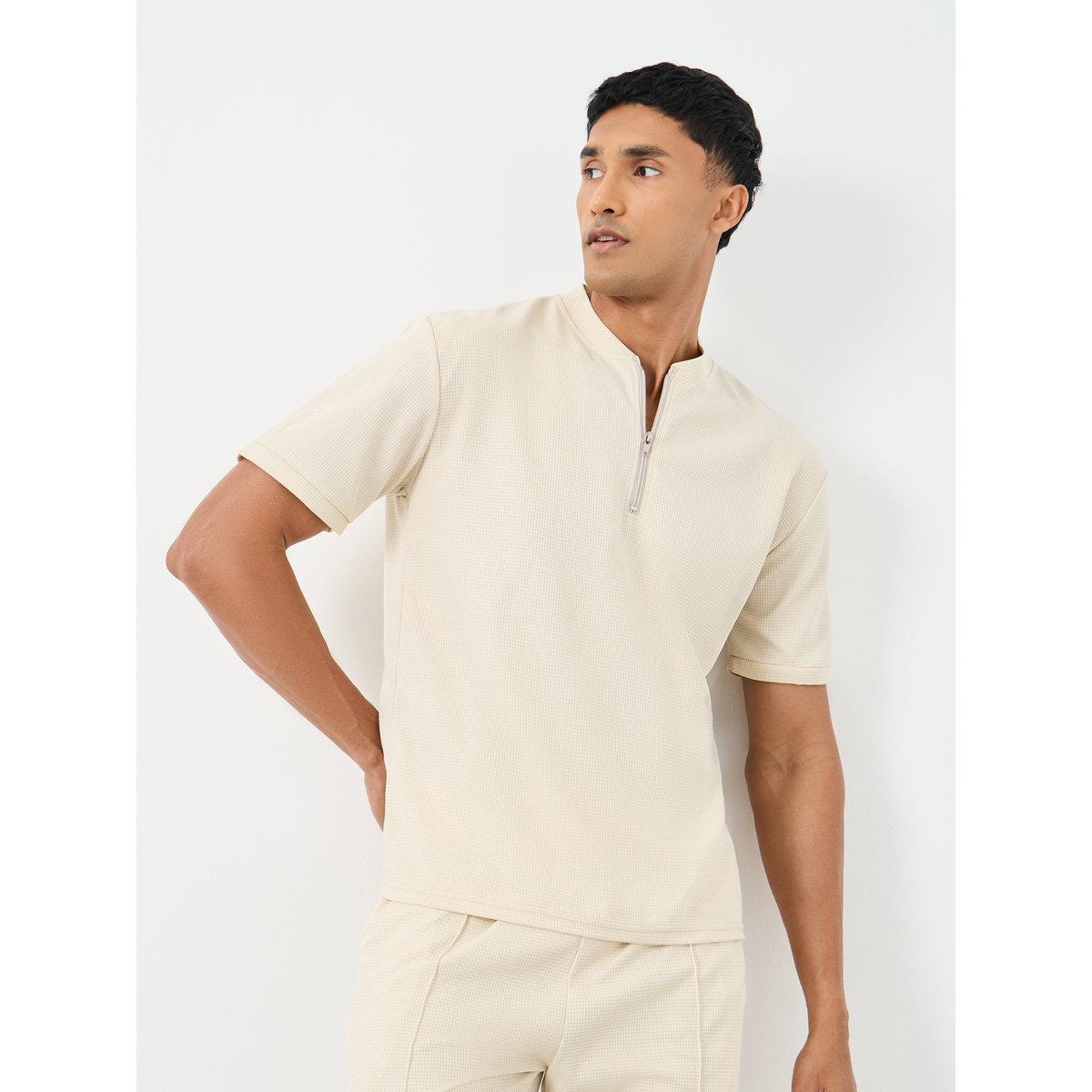 Styli Men Solid Regular Fit T-Shirt and Joggers Co-ords-men-clothing-coordsets-image-2