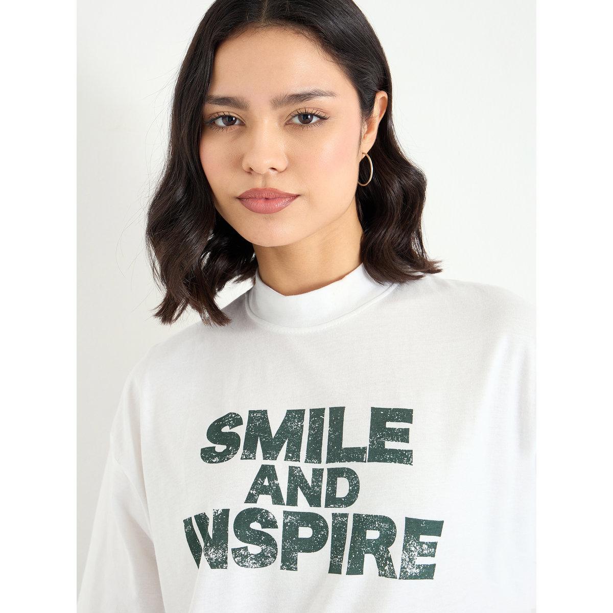 Styli White Slogan Relaxed Fit T-Shirt-women-clothing-tshirts-image-4