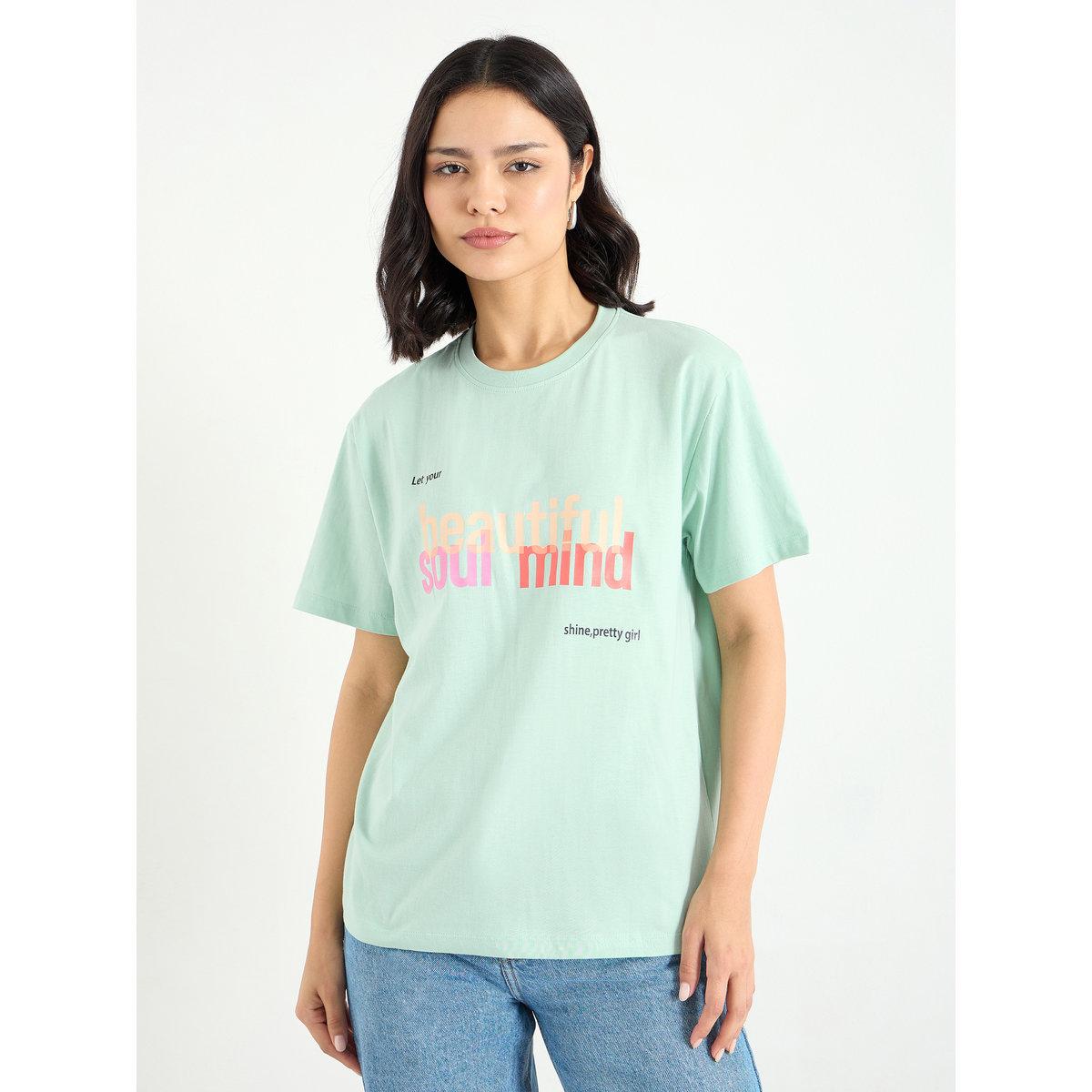 Styli Slogan Print Regular Fit T-Shirt-women-clothing-tshirts-image-3