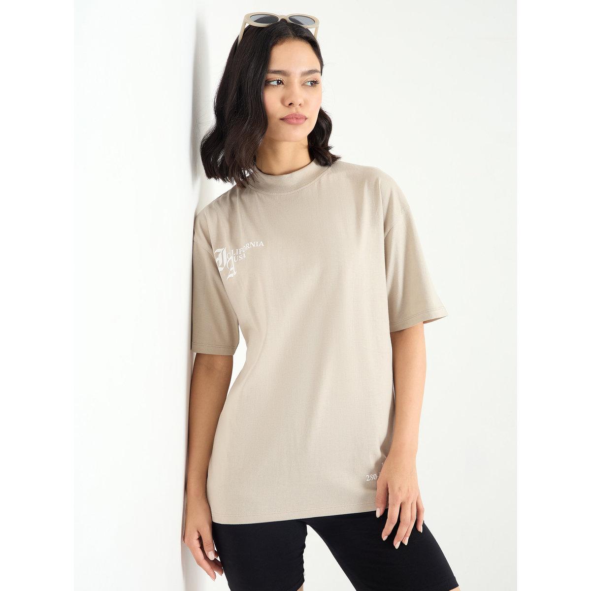 Styli Slogan Print Regular Fit T-Shirt-women-clothing-tshirts-image-1