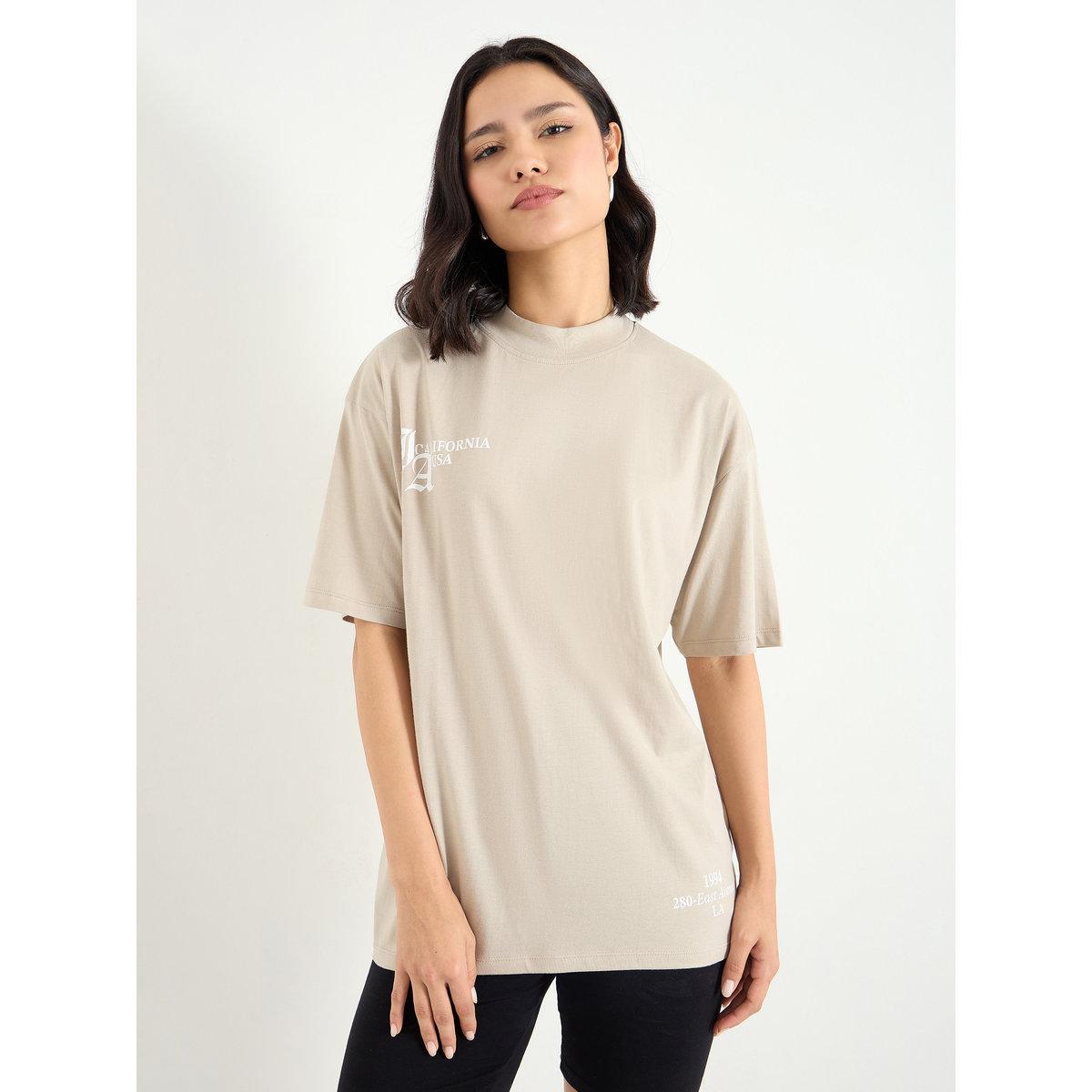 Styli Slogan Print Regular Fit T-Shirt-women-clothing-tshirts-image-3