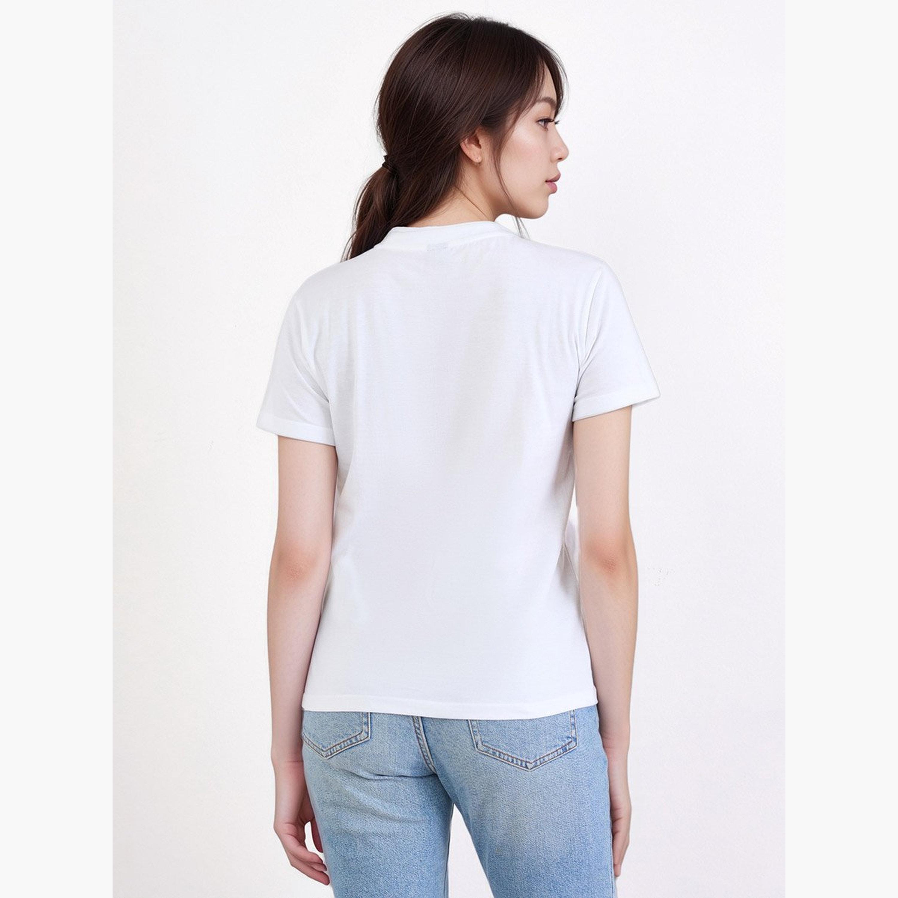 Styli White Paris Embroidered Regular Fit T-Shirt-women-clothing-tshirts-image-4